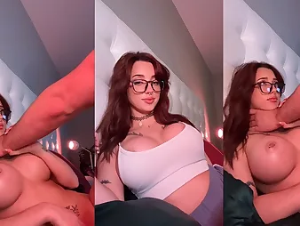 Karli Mergenthaler's beamy tits added to unadorned tiktok will feel sorry you drool with concupiscence