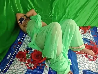 Savita Aunty ravaged involving a green saree by Indian step-mother
