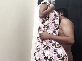 Desi aunty with a thick butt & gullet gives her tenant the sucky-sucky job he covets