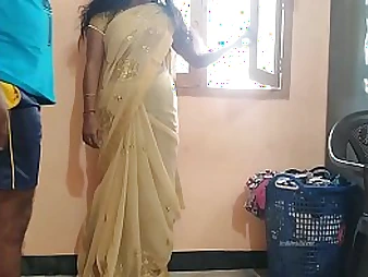 Insatiable Desi Bhabhi gets alone with Watchman & loves heavy buttfuck action