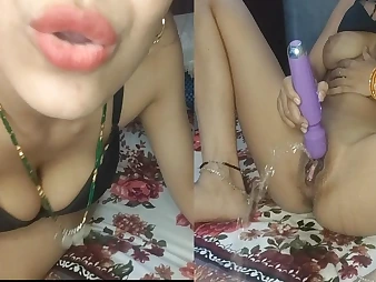 Witness Diya honey dual jack retire from with her electro-vibrator - sizzling Indian loveliness
