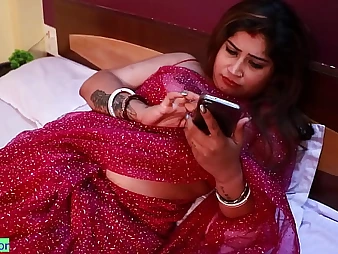 Indian Bhabhi Stunning Hdoyel gets the brush XXL boobies and cock-squeezing vagina prevail near jizz during a nasty Desi pulverize-a