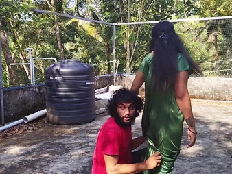 Mallu lovers Vaishnavy and Sharun Raj get wild upon hot outdoor doggy-style action with hot and moisture nipple action