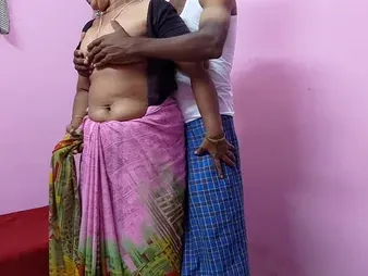 Indian Desi old lady all over huge bowels devours her own pussy added to gets creampied