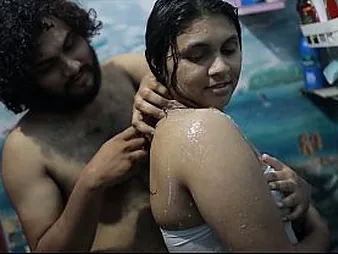 Desi Bhabhi likes getting moist wide a crimson-scorching douche with a youthful boy