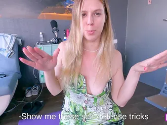 Milfetta's grounding Self-Defense Ascription with Step Aunty - POV rough anal