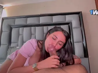 Latina MILF Jenifer Pretend helps her college mate up a hardcore porn duty - creampie and orgasm!