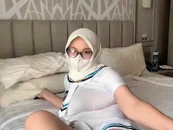 Hot Malay Dames Cosplay in a Sexy Sailor Uniform & Teases with The brush Big Unartificial Chest
